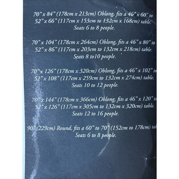 Luxury ANYA WATERFORD LINENS TABLECLOTH Oblong 70”x144” 12 To 16 WHITE RARE NEW - Picture 7 of 12